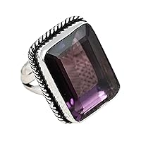 Amethyst Ring, All Size, Statement Piece, 925 Sterling Silver, Handmade, Gift For Her