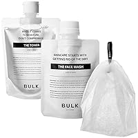 BULK HOMME - THE FACE WASH, THE TONER & THE BUBBLE NET | Men’s Skincare Kit | Hydrating Foaming Face Wash, Pore Minimizing Toner & Bubble Foam Net For A Rich Lather | Facial Care For All Skin Types