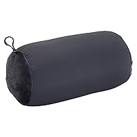 Microbead Bolster Tube Travel Pillow, Compact, Perfect for Plane or Car, Charcoal