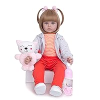 Reborn Baby Dolls, Realistic Newborn Baby Dolls, 60 cm Lifelike Handmade Silicone Doll, Baby Soft Skin Realistic, Birthday Gift Set for Kids Age 3 +