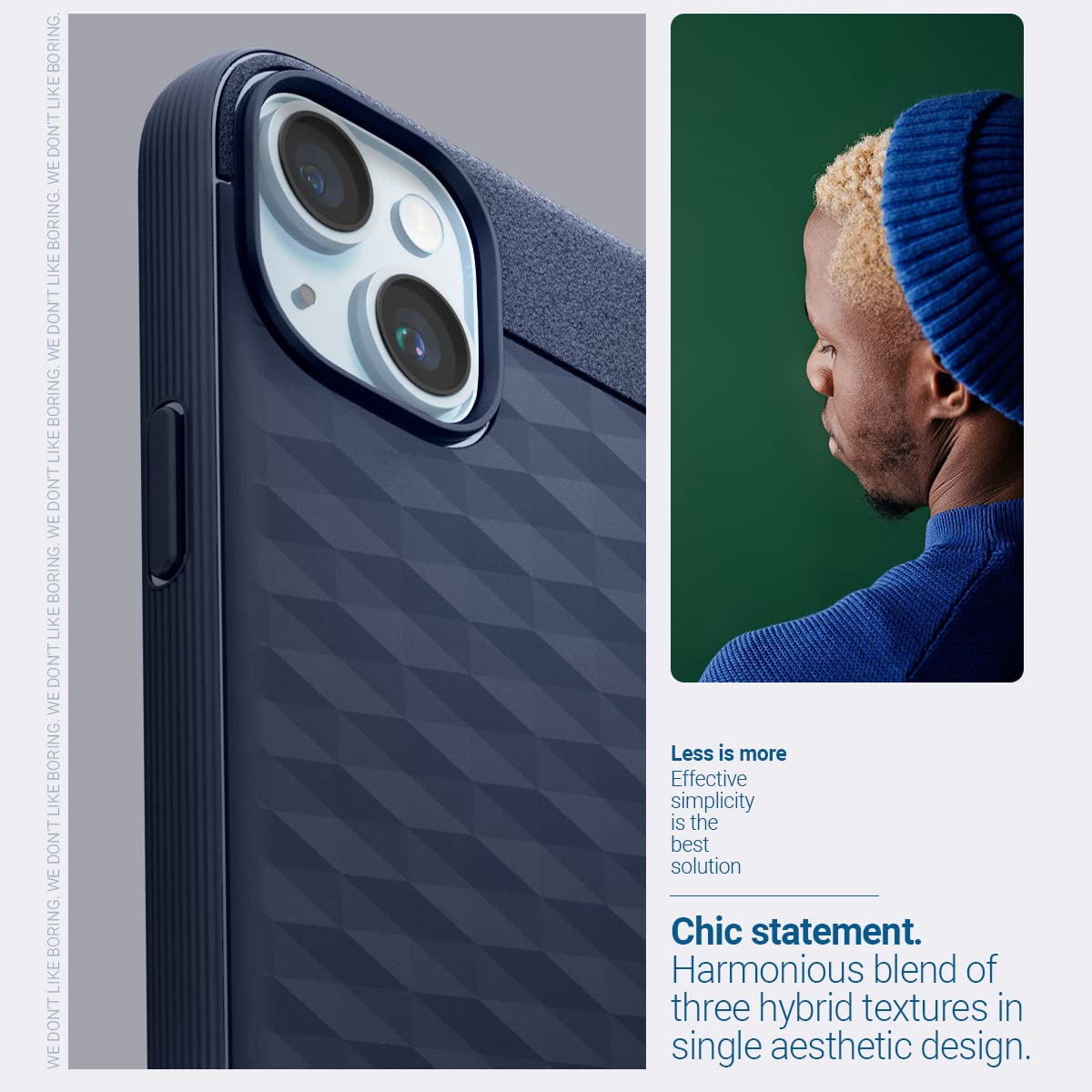 Caseology Parallax Mag Case [Built-in Magnet] Designed for Magsafe Compatible with iPhone 14 Plus Case 5G (2022) - Midnight Blue