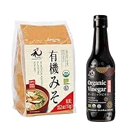 YUHO Organic Shiro White Miso Paste and Organic Black Vinegar