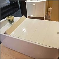 Bathtub Insulation Cover Shutter Bath Lid Bathtub Tray Multi-Function Folding Storage Stand PVC Can Place Toiletries (Color : White, Size : 143x70x0.6cm)