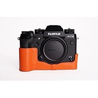 TP Handmade Genuine Real Leather Half Camera Case Camera Bag for FUJIFILM XT2 X-T2 Orange
