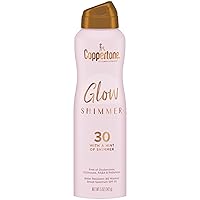 Glow with Shimmer Sunscreen Spray, Water Resistant, Broad Spectrum SPF 30, 5 Oz Spray