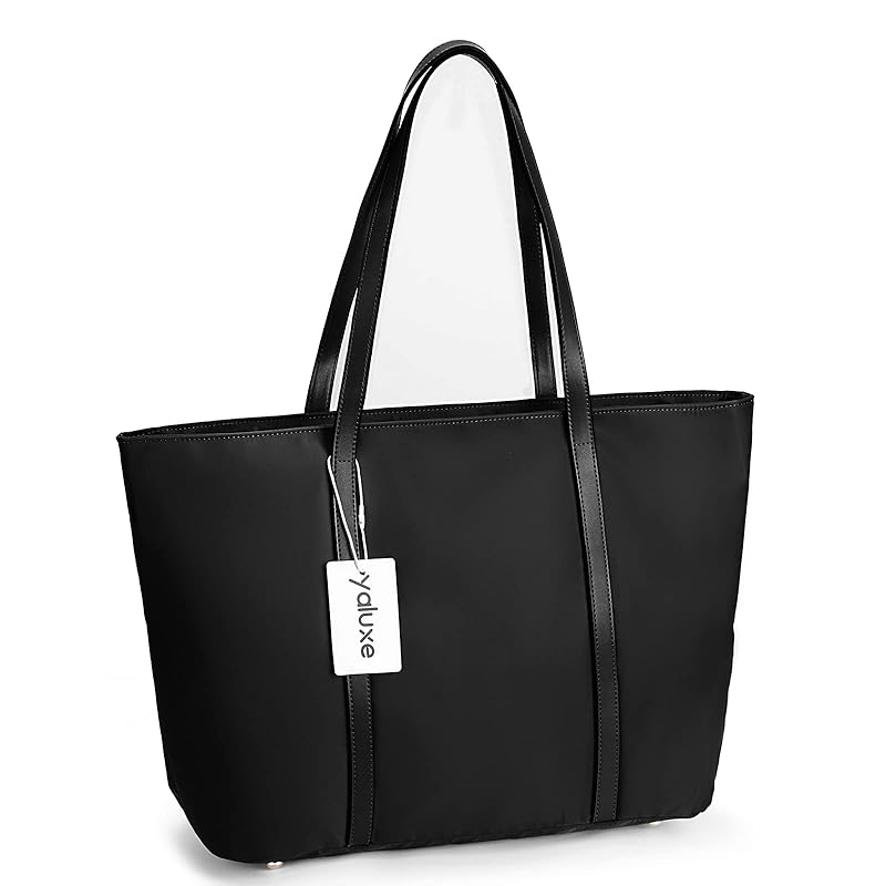 YALUXE Tote Bags for Women Leather Nylon Shoulder Bag Women's Large Capacity Work Handbag Purse Teacher Must Haves
