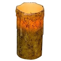 CWI Gifts Burnt Drip Wax Battery Operated Candle - Realistic Flameless Candles - LED Candles - Battery Operated with Timer - 6