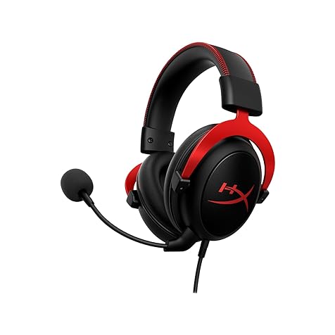 Cloud II - Gaming Headset, 7.1 Surround Sound, Memory Foam Ear Pads, Durable Aluminum Frame, Detachable Microphone, Works with PC, PS5, PS4, Xbox Series X|S, Xbox One – Red