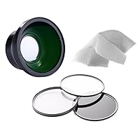 0.43X High Definition Super Wide Angle Lens w/Macro Compatible with Sony HDR-CX675 + Filters