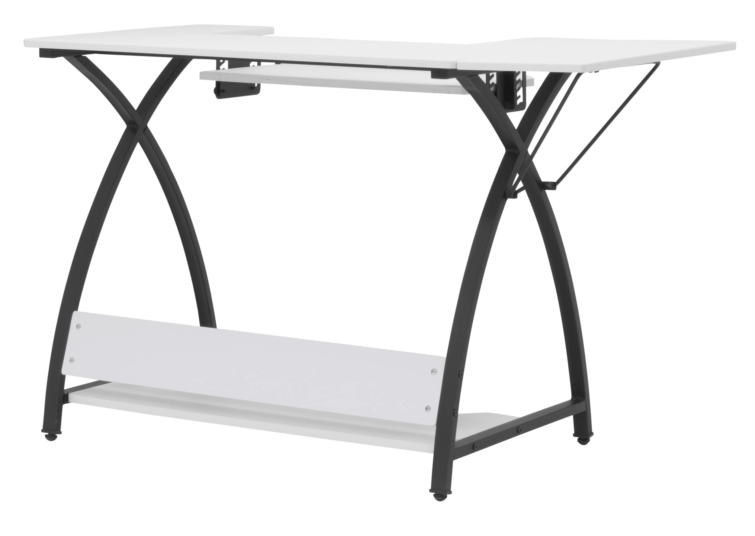 Sew Ready Comet Plus Hobby Side and Lower Shelf Sewing Table, 45.5