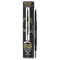 Arches & Halos Micro Defining Brow Pencil - Get Fuller and More Defined Brows - Long-Lasting, Smudge Proof, Rich Color - Dual Ended Pencil with Brush - Vegan and Cruelty Free - Espresso, 0.08 g