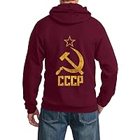 CCCP Hoodie Hammer Sickle Soviet Union (Front & Back) Hoody