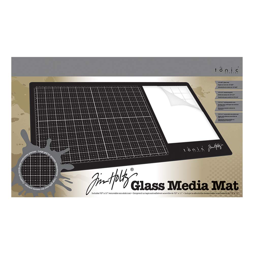 Tim Holtz Glass Media Mat ,Black, 14 x 23 inches