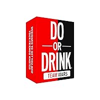 Do or Drink Team Wars Card Games for Adults - Team Drinking Games for Game Night, Girls Night - Party Games for Adults with Cups, Ping Pong Balls, Dice, Ropes, and More - Fun Drunk Games for Adults