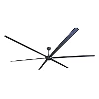 iLiving 120 Inch, 6 Blades BLDC Big Ceiling Fan, High Volume Low Speed Outdoor Fan with Powerful Brushless DC Motor Reversible Industrial Commercial and Residential, 21000 CFM at 75 RPM with IR Remote