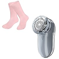 Bymore Fabric Shaver, Lint Shaver Defuzzer Sweater Shaver for Clothes and Furniture, 2 Pairs Thermal Socks for Men,Heated Socks for Women