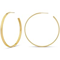 Amazon Essentials 14K Gold Plated Square Edge Hoop