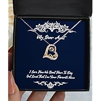 Cool Aunt Gifts, I Love How We Don't Have to Say Out Loud That I'm Your Favorite Niece, Aunt Love Dancing Necklace from Niece