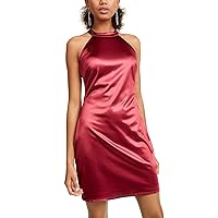 Womens Juniors Halter Strappy Party Dress