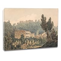 Joseph Mallord William Turner-In the Valley Near Vietri-Canvas Paintings Wall Art Canvas Poster and Prints for Bedroom and Living Room Home Decor Ready to Hang(Framed,30x40cm 12x16inch)