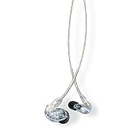 Shure SE215 PRO Wired Earbuds - Professional Sound Isolating Earphones, Clear Sound & Deep Bass, Single Dynamic MicroDriver, Secure Fit in Ear Monitor, Plus Carrying Case & Fit Kit - Clear (SE215-CL)