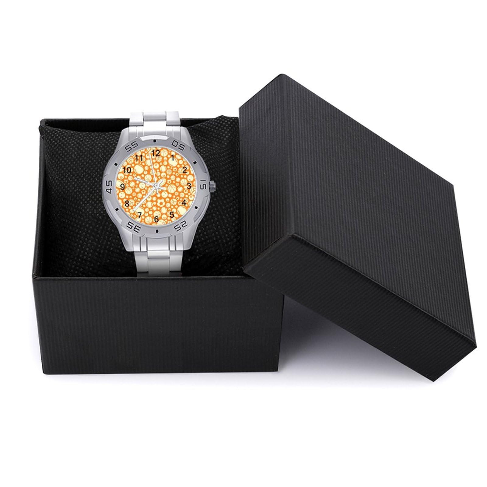 Balls Pattern Stainless Steel Band Business Watch Dress Wrist Unique Luxury Work Casual Waterproof Watches