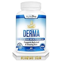 Dermal Repair Complex for Hydrated, Glowing Skin –Anti Aging Supplement with Phytoceramides & Alpha Lipoic Acid. Fast Results Hydration Pills Enhances Smoothness & Reduces Wrinkles. 60 Liquid Capsules