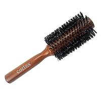 100% Boar Bristle Round Hair Brush - For Women and Men, For All Hair Types, Round Boar Hair Brush, Natural and Soft Hair Brush - Red Wood 2.75'', Add Texture & Shine for hair