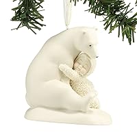 Department 56 Snowbabies “Big Bear Hug” Porcelain Hanging Ornament, 3.25 Inch, Color Pillow 412 for Christmas