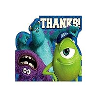 Amscan Monsterrific Disney Monsters University Postcard Birthday Party Thank You Cards, Blue, 4 1/4