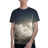KUAKE 3D Tshirt Men Personalized Space Rocket T-Shirt