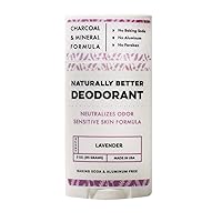 Lavender Naturally Better Deodorant - Sensitive Skin Formula, Aluminum-Free, Baking Soda-Free, All-Natural, Magnesium & Activated Charcoal, Plant-Derived, Made in USA by DAYSPA Body Basics