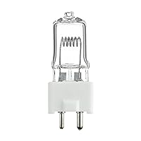 Sunlite DYS/DYV/BHC G7 Bi-Pin CC-6 Clear Light Bulb, 600 Watts, 120 Volts, 5 Amps, 17000 Lumens, 2-Pin GZ9.5 Base, 99 CRI, 3200K Warm White, 1 Pack