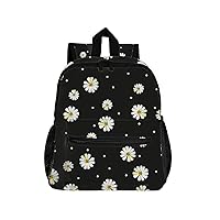 Preschool Kids Backpack, Watercolor Camomile Flowers Mini Bookbag Kindergarten Nursery Bags for Boys Girls Toddler