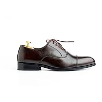 Men's Dress Oxford Shoes Classic Brown Lace-Up Business Formal Shoes