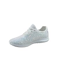 TZ Lotus-08 Women's Comfort Slip On Fashion Color Glitter Walking Runing Flat Heel Sneakers Shoes
