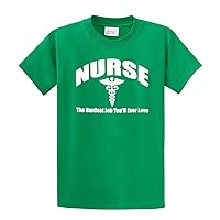Nurse T-Shirt Nursing The Hardest Job You Will Ever Love RN LPN CNA Hospital Tee Unisex Shirt-Kelly-Medium