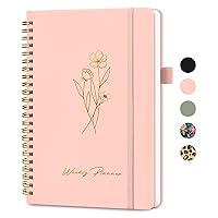 Undated Weekly Planner, Weekly To Do List Notebook with Goal & Habit Tracker Organizer, A5 Weekly Planner Notebook with Spiral Binding, 6.1