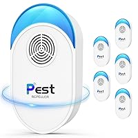 2024 Upgraded Ultrasonic Pest Repeller 6 Packs, Indoor Mosquito Repellent for Rodent, Roach, Mouse, Bugs, Mice, Spider, Electronic Plug in Pest Control for House, Garage, Warehouse, Hotel