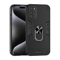 Back Case Cover Compatible with Motorola Moto E32 4G Phone Case with Kickstand & Shockproof Military Grade Drop Proof Protection Rugged Protective Cover PC Matte Textured Sturdy Bumper Cases Protectiv
