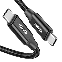 NIMASO USB C 3.1 Gen 2 Cable 10Gbps Data Transfer, 4K Video Output Monitor Cable 100W PD Fast Charging Cable for iPhone 15Pro/15ProMax/15/15Plus, MacBook, Huawei Matebook, iPad Pro 2020, Chromebook