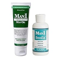 & Senfla Penile Cream Bundle - Gift For His Anniversary, His Birthday, Down There Health Care, Includes Two Full Size Intimate Care Products