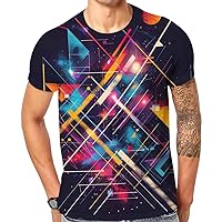 3D Printed Graphic Short Sleeve T-Shirts for Men