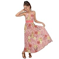 CowCow Womens Summer Hawaii Hibiscus Tropical Flowers Floral Leaves Deep V-Neck Backless Maxi Beach Dress