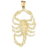 14K Yellow Gold Scorpion Pendant