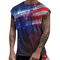 1776 We The People T-Shirt for Men Sleeveless American Flag Shirt Vintage Distressed USA Flag Mens Workout Tank Tops
