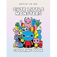 Cute little monsters: Adult & teen coloring pages, fine motor skills, improved one stroke at a time.