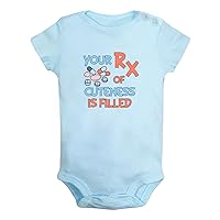 Your RX of Cuteness is Filled Novelty Rompers, Newborn Baby Bodysuits Jumpsuits, 0-24 Months Babies One-Piece Outfits