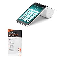 BoxWave Screen Protector Compatible with GoDaddy Poynt Smart Terminal V2.0 - ClearTouch Anti-Glare ToughShield 9H (2-Pack), Anti-Glare 9H Tough Flexible Film Screen Protector