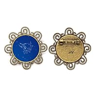 star universe taurus constellation pattern flower brooch pins jewelry for girls